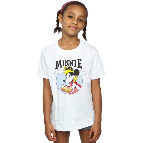 Vêtements Fille T-shirts manches longues Disney Minnie Mouse Queen Blanc