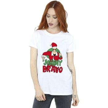 Vêtements Femme T-shirts manches longues Johnny Bravo Johnny Christmas Blanc