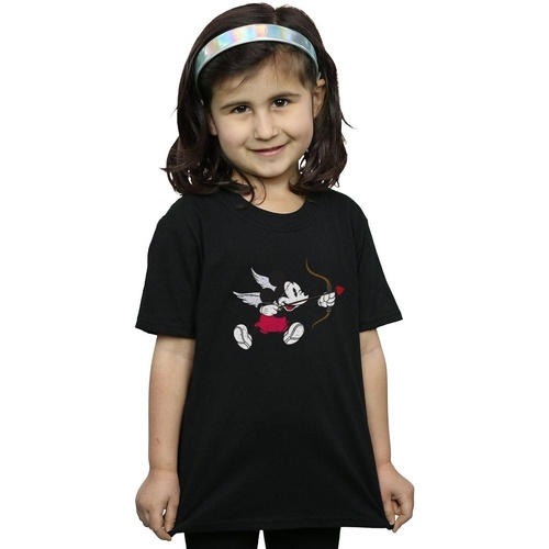 Vêtements Fille T-shirts manches longues Disney Mickey Mouse Love Cherub Noir