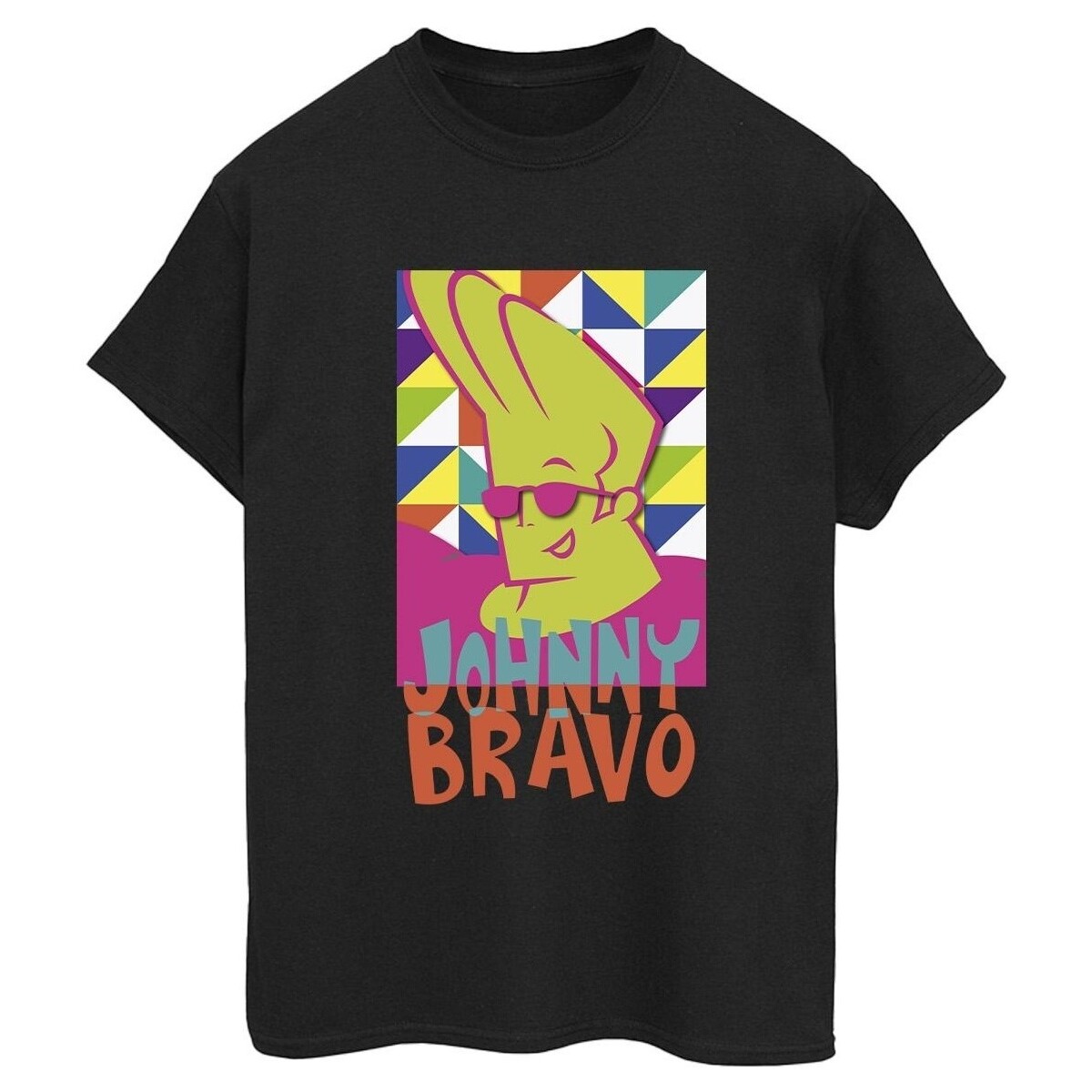 Vêtements Femme T-shirts manches longues Johnny Bravo Multi Triangles Pop Art Noir