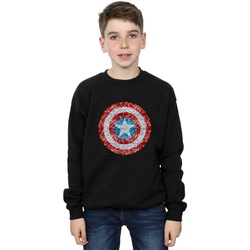 Vêtements Garçon Sweats Marvel Captain America Pixelated Shield Noir