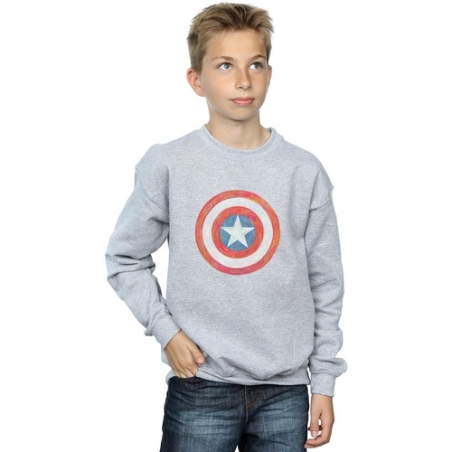 Vêtements Garçon Sweats Marvel Captain America Sketched Shield Gris
