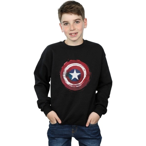 Vêtements Garçon Sweats Marvel Captain America Splatter Shield Noir
