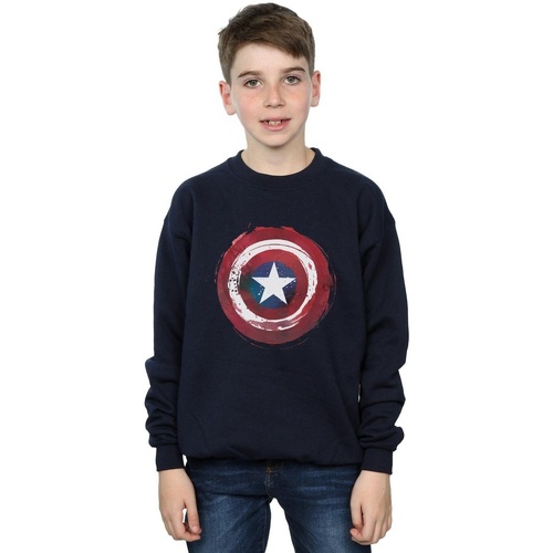 Vêtements Garçon Sweats Marvel Captain America Splatter Shield Bleu