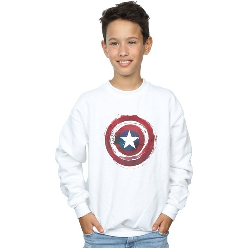 Vêtements Garçon Sweats Marvel Captain America Splatter Shield Blanc