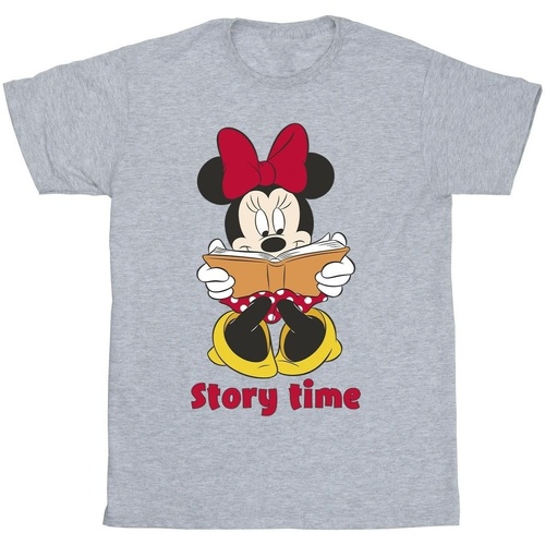 Vêtements Garçon T-shirts manches courtes Disney Minnie Mouse Story Time Gris