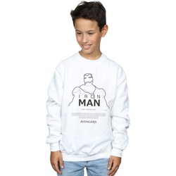 Vêtements Garçon Sweats Marvel Iron Man Single Line Blanc