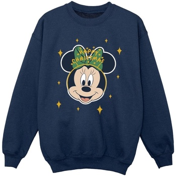 Vêtements Fille Sweats Disney Minnie Mouse Happy Christmas Bleu