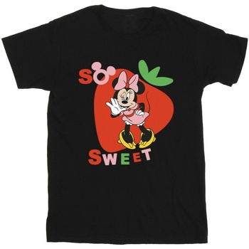 Vêtements Garçon T-shirts manches courtes Disney Minnie Mouse So Sweet Strawberry Noir