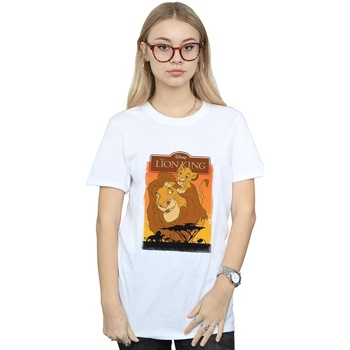 Vêtements Femme T-shirts manches longues Disney The Lion King Simba And Mufasa Blanc