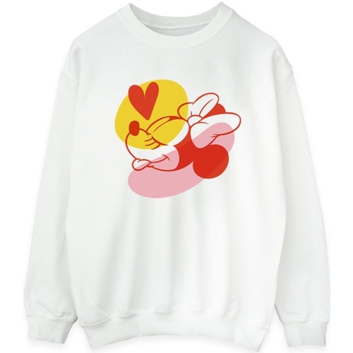 Vêtements Femme Sweats Disney Minnie Mouse Tongue Heart Blanc