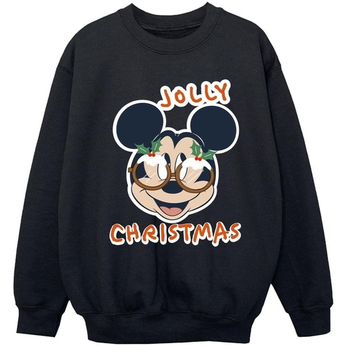 Vêtements Fille Sweats Disney Mickey Mouse Jolly Christmas Glasses Noir