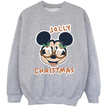 Vêtements Fille Sweats Disney Mickey Mouse Jolly Christmas Glasses Gris