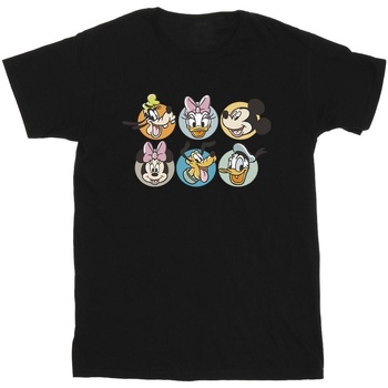 Vêtements Garçon T-shirts manches courtes Disney Mickey Mouse And Friends Faces Noir