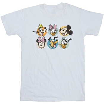 Vêtements Garçon T-shirts manches courtes Disney Mickey Mouse And Friends Faces Blanc