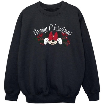 Vêtements Fille Sweats Disney Minnie Mouse Christmas Holly Noir