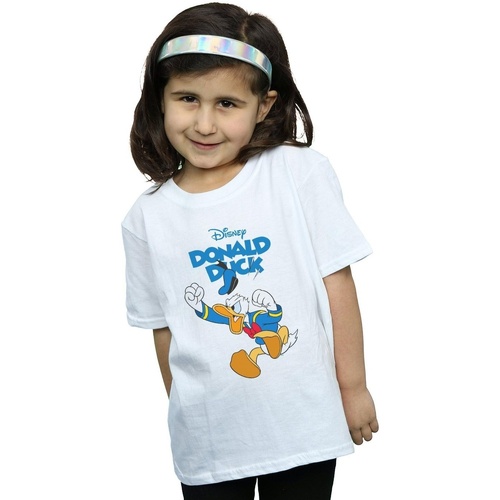 Vêtements Fille T-shirts manches longues Disney Donald Duck Furious Donald Blanc