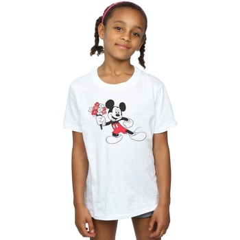 Vêtements Fille T-shirts manches longues Disney  Blanc