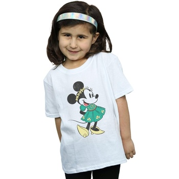 Vêtements Fille T-shirts manches longues Disney Minnie Mouse St Patrick's Day Costume Blanc