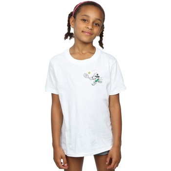 Vêtements Fille T-shirts manches longues Disney Minnie Mouse Tennis Breast Print Blanc