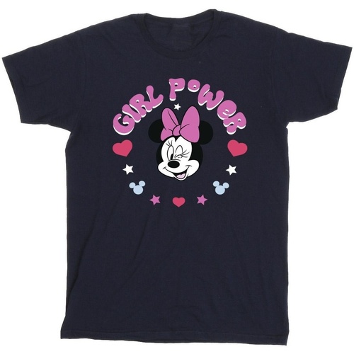 Vêtements Garçon T-shirts manches courtes Disney Minnie Mouse Girl Power Bleu