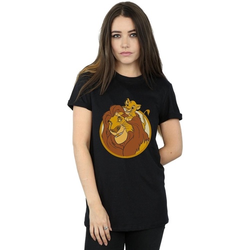 Vêtements Femme T-shirts manches longues Disney The Lion King Mufasa And Simba Noir