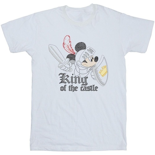 Vêtements Garçon T-shirts manches courtes Disney Mickey Mouse King Of The Castle Blanc