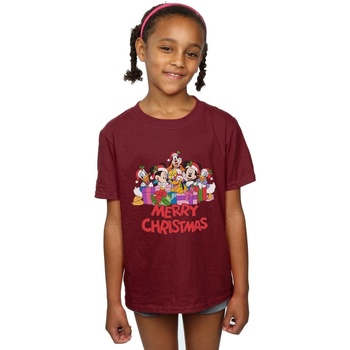 Vêtements Fille T-shirts manches longues Disney Mickey Mouse And Friends Christmas Multicolore