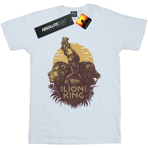 Vêtements Femme T-shirts manches longues Disney The Lion King Movie Sunrise Collage Blanc