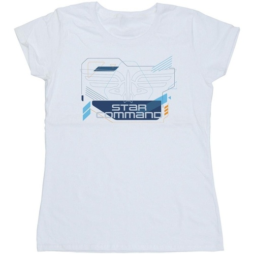 Vêtements Femme T-shirts manches longues Disney Lightyear Star Command Icons Blanc