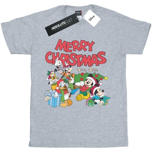 Vêtements Fille T-shirts manches longues Disney Mickey And Friends Winter Wishes Gris