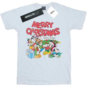Vêtements Fille T-shirts manches longues Disney Mickey And Friends Winter Wishes Blanc