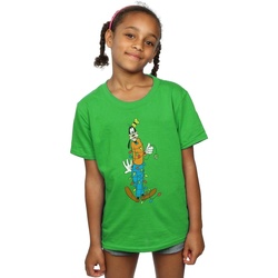Vêtements Fille T-shirts manches longues Disney Goofy Christmas Lights Vert