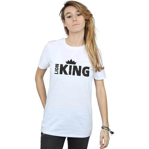 Vêtements Femme T-shirts manches longues Disney The Lion King Movie Crown Blanc
