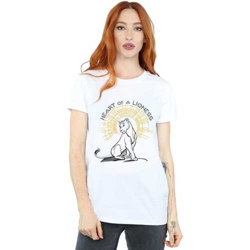 Vêtements Femme T-shirts manches longues Disney The Lion King Movie Heart Of A Lioness Blanc