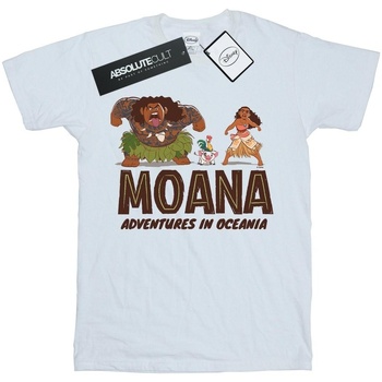 Vêtements Garçon T-shirts manches courtes Disney Moana Adventures in Oceania Blanc