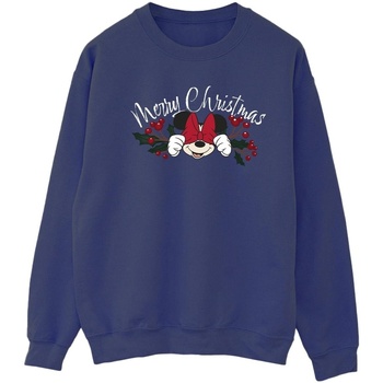 Vêtements Femme Sweats Disney Minnie Mouse Christmas Holly Bleu