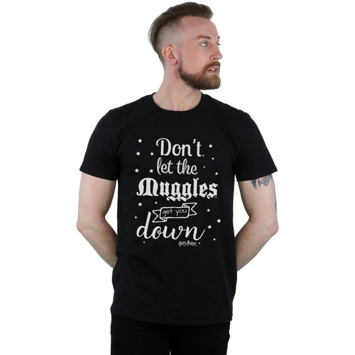 Vêtements Homme T-shirts manches longues Harry Potter Don't Let The Muggles Noir