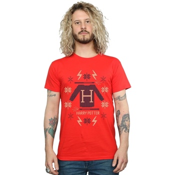 Vêtements Homme T-shirts manches longues Harry Potter Christmas Knit Rouge