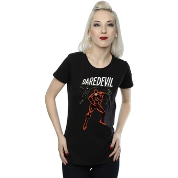 Vêtements Femme T-shirts manches longues Marvel Daredevil Pose Noir