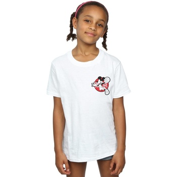 Vêtements Fille T-shirts manches longues Disney Mickey Mouse Dunking Blanc