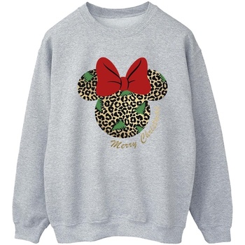 Vêtements Femme Sweats Disney Minnie Mouse Leopard Christmas Gris