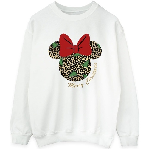Vêtements Femme Sweats Disney Minnie Mouse Leopard Christmas Blanc