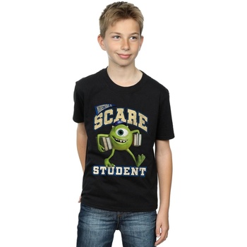 Vêtements Garçon T-shirts manches courtes Disney Monsters University Scare Student Noir