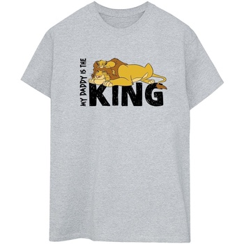 Vêtements Femme T-shirts manches longues Disney The Lion King Daddy Is King Gris