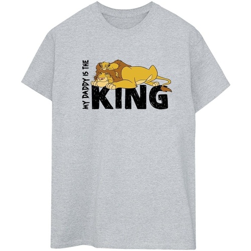 Vêtements Femme T-shirts manches longues Disney The Lion King Daddy Is King Gris