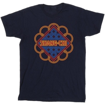 Vêtements Garçon T-shirts manches courtes Marvel Shang-Chi And The Legend Of The Ten Rings Neon Ring Logo Bleu