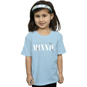 Vêtements Fille T-shirts manches longues Disney Minnie Mouse Silhouette Bleu