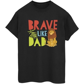 Vêtements Femme T-shirts manches longues Disney The Lion King Brave Like Dad Noir