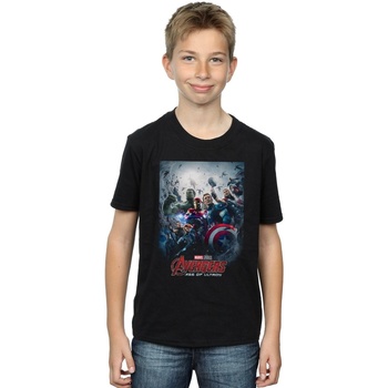 Vêtements Garçon T-shirts manches courtes Marvel Studios Avengers Age Of Ultron Poster Noir